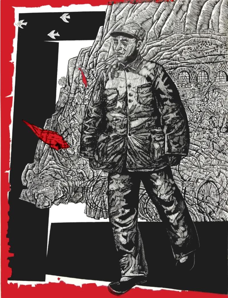《破锁石门》（版画） 胡玉环.jpg