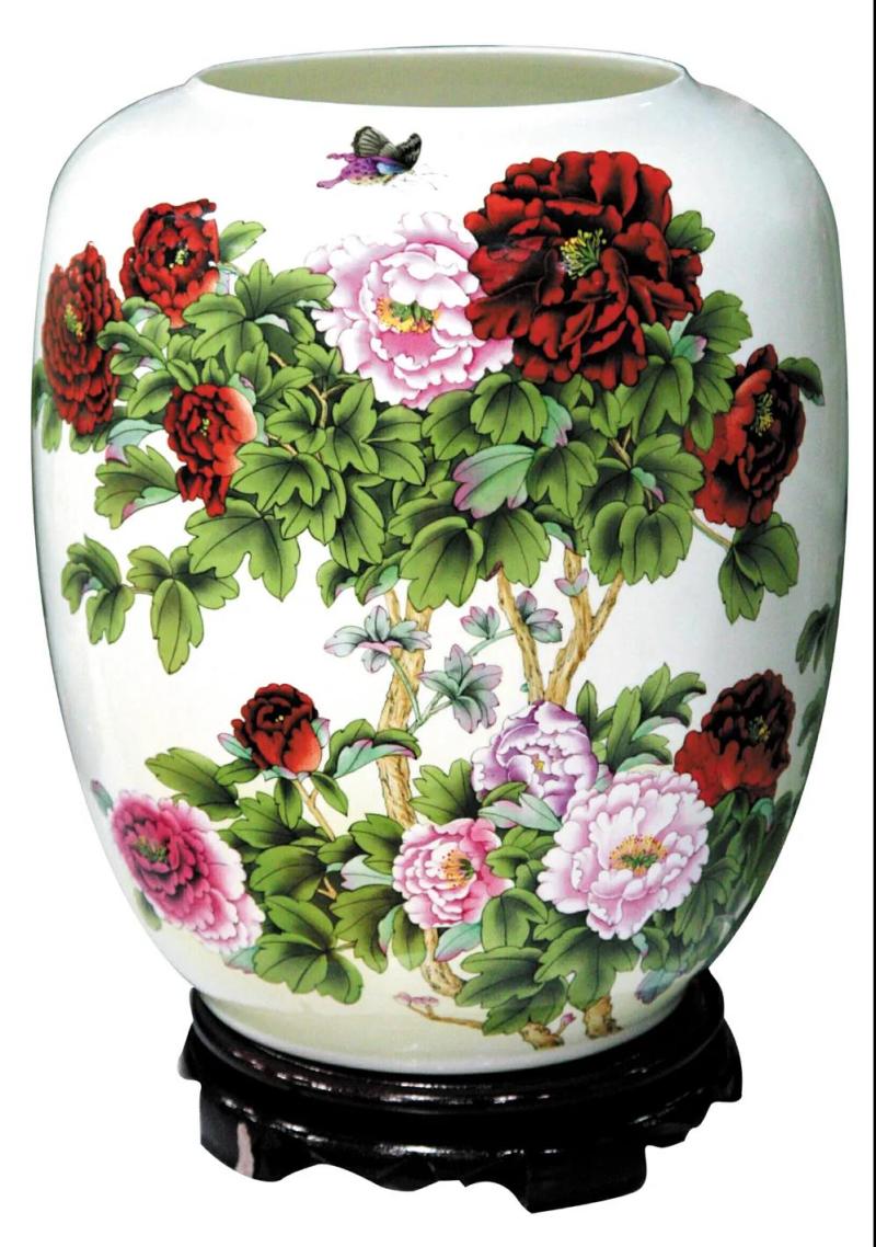 灯笼瓶《富贵花开》李凤兰.jpg