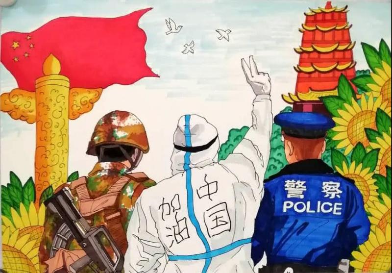 王梓瑶 女 11岁《中国加油》西画.jpg