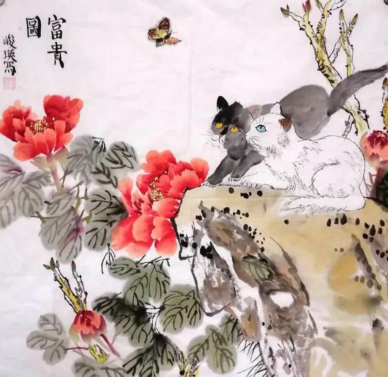 张峻瑛 女 11岁 《富贵图》国画.jpg