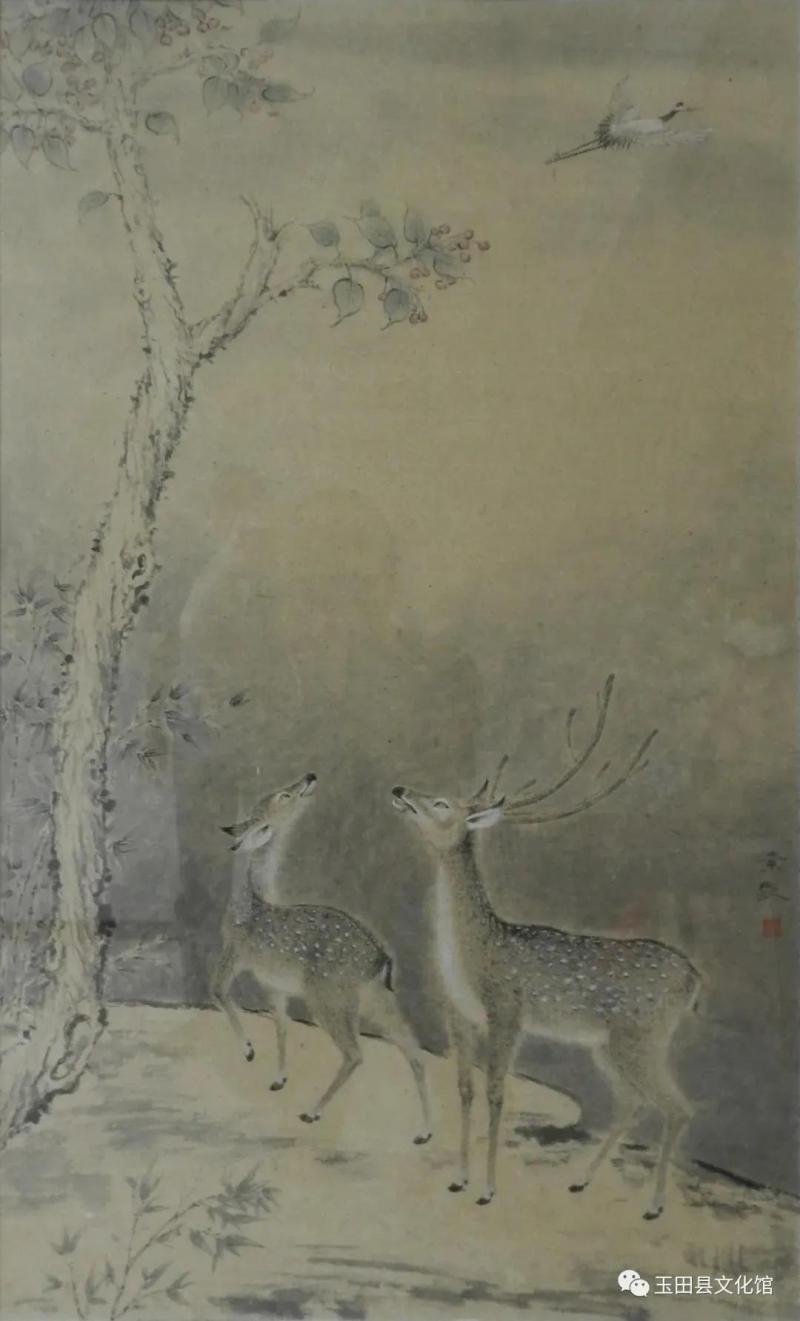 李素艳《鹿冠秋鹤》.jpg