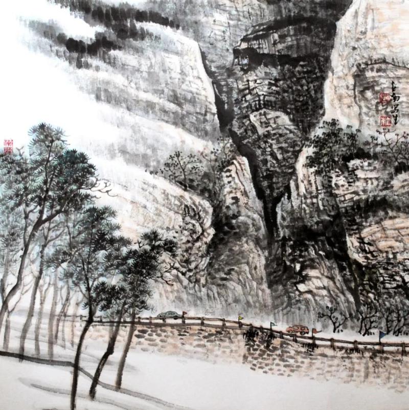 国画《春游燕山》.jpg