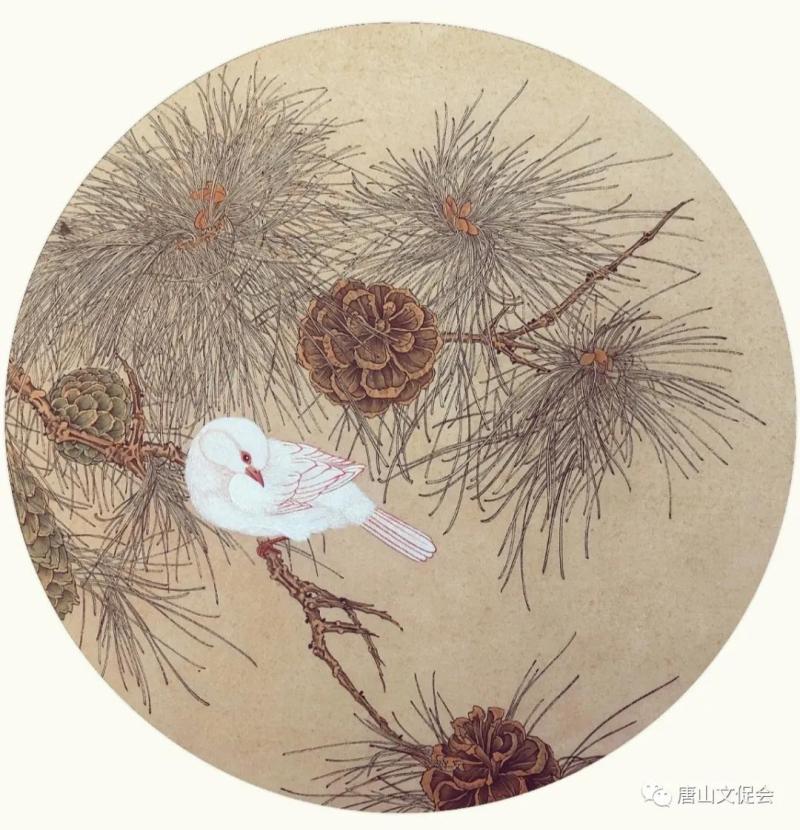 杨小戒《松果灵禽》.jpg