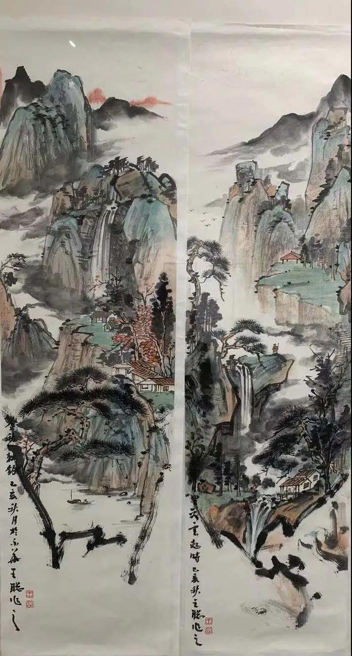 王聪--金秋独钓（左）、坐看云起时(右).jpg